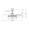 Tulega Laeventilaator Philips Atlas 35 W 28 W 4500 Lm nikkel (2700 K)