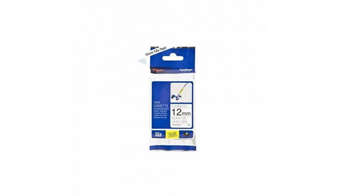 Lamineeritud Lint Sildimasinatele Brother TZEFX231 12 mm x 8 m Must/Valge