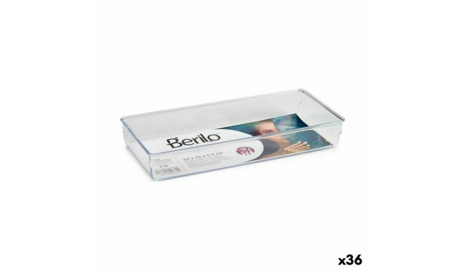 Multi-Purpose Organiser Berilo CH99113 Transparent Plastic 15,5 x 5,5 x 34,5 cm Multi-use (36 Units)