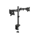 NEOMOUNTS SELECT Dual-Deskmount 10-27inch 2x8kg Adjustable 0-40cm Grommet/Clamp Full motion Tilt Rot