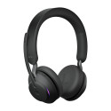 JABRA Evolve2 65 MS Stereo Headset on-ear Bluetooth wireless USB-C noise isolating black with chargi