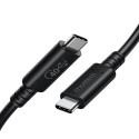 Cable CHOETECH USB4, Type-C - Type-C, 40Gbps, 100W, 20V/ 5A, 8K/ 60HZ, 0.8m (Black)