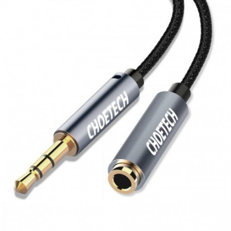Audio cable CHOETECH 3.5mm MF 2m (Black)