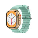 iWear S1 Grooved Soft Silicone 20mm strap for Apple Watch 49mm / 45mm / 44mm / 42mm Light Green