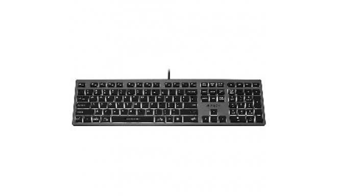 A4Tech FSTYLER FX60H (White Backlit) keyboard USB QWERTY Black, Grey