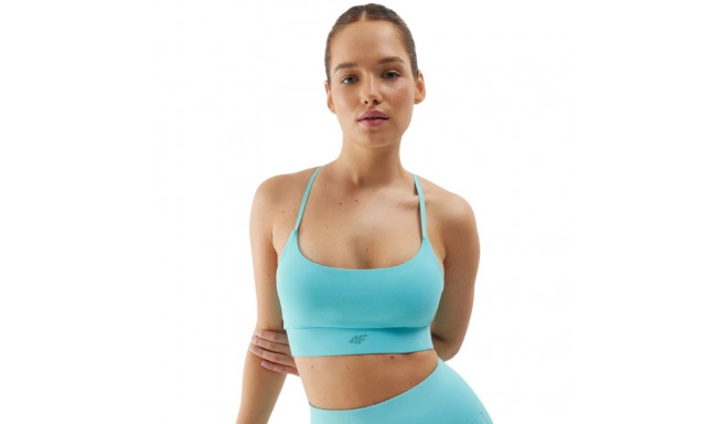 Stanik sportowy 4F F096 niebieski 4FWSS24USBAF096 33S L