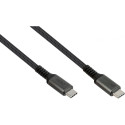 "GoodConnections USB-C 2.0 (ST-ST) 1m Anschlusskabel Textilmantel 240W Anthrazit"