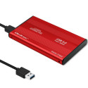 Qoltec hard drive adapter USB 3.0 HDD/SSD 2.5" SATA3, red