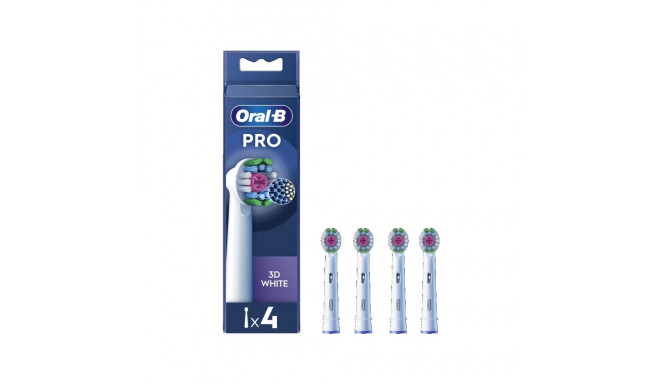 Oral-B vahetatavad hambaharjaotsikud EB18-4 3D White Pro otsikud täiskasvanutele 4 tk valge