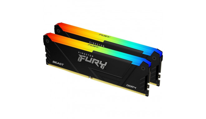 Kingston Fury Beast RGB mälu, DDR4, 32 GB, 3200MHz, CL16 (KF432C16BB12AK2/32)