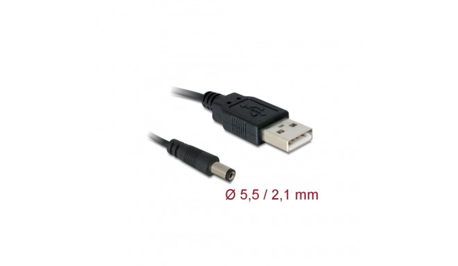 1.5m USB to DC Adapter Cable 2.1mm Inner 5.5mm Outer Tip