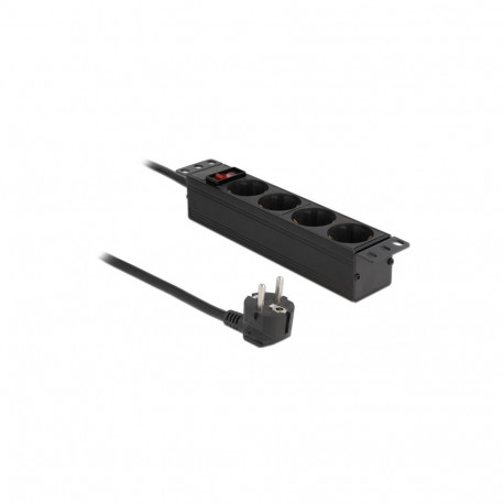 Toitepaneel 4 kohta Schuko lülitiga räckitav 1U, 10 tolli