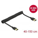 HDMI kaabel 0.4m - 1.5m 4K@60Hz, spiraal, must