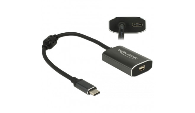 Delock Adapter USB Type-C™ male > mini Displayport female (DP Alt Mode) 4K 60 Hz with PD function