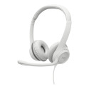 LOGITECH H390 Headset on-ear wired USB-A off-white
