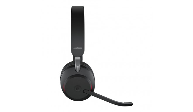 JABRA Evolve2 65 MS Stereo Headset on-ear Bluetooth wireless USB-A noise isolating black Certified f