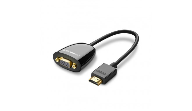 Ugreen Cable Cord Adapter Unidirectional HDMI (Male) to VGA (Female) FHD Black (MM105 40253)