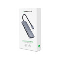 Ugreen USB Type C HUB - 4x USB 3.2 Gen 1 with USB-C power port gray (CM219 70336)