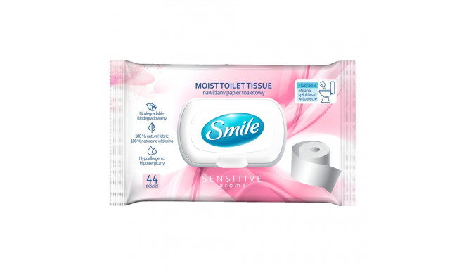 Smile niiske tualettpaber täiskasvanutele Sensitive, 44tk