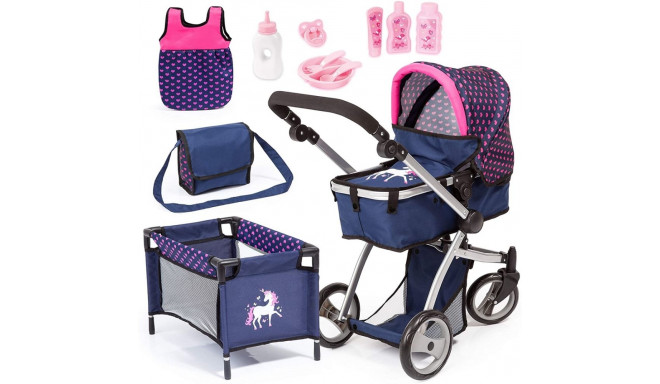 BAYER DOLL PRAM, COMBI COT MEGA SET 18354AC