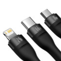 Baseus Universal Flash Series II 3-in-1 Fast Charging Data Cable (Type-C to Micro + Lightning + Type