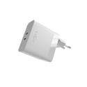 Fixed Dual USB-C Mains Charger, PD support, 65W