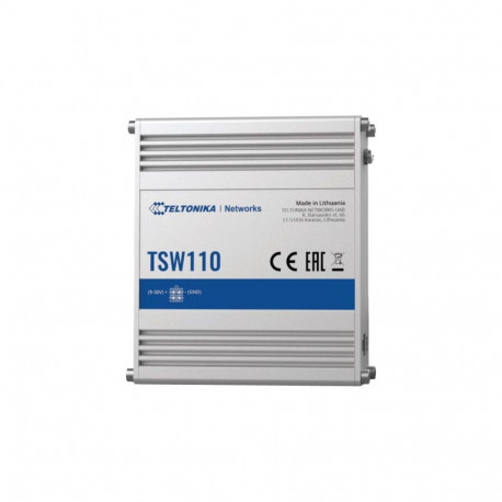 Teltonika võrgulüliti TSW110 haldamata, Gigabit Etherneti (vask) portide arv 5, 10 Gbps (RJ-45) port
