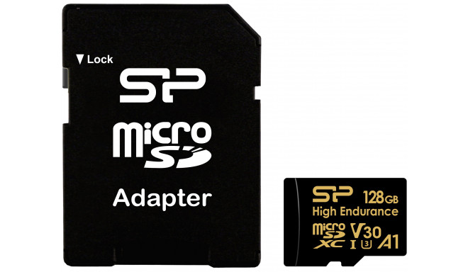 Silicon Power карта памяти microSDXC 128GB High Endurance + адаптер