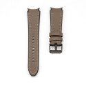 Connect 20mm Silicone Patch Leather Strap (130mm M/L) Taupe