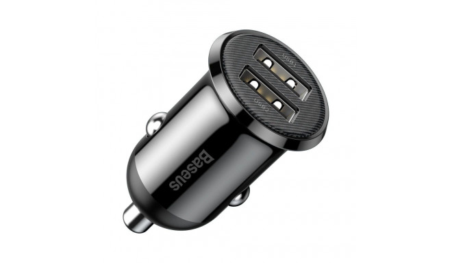 Baseus Grain Pro car charger 2x USB 4.8 A black (CCALLP-01)