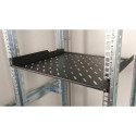 Equip Fixed Shelf 19&#039;, 1U, 600MM, Black