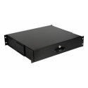 Equip Lockable Drawer 19&#039;, 2U, RAL9005 Black