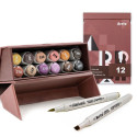 Double-sided Marker Pens ARRTX  Oros (12 colors, earth tones)