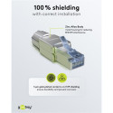 Connector RJ45 8pin Cat6A shielded - Tooless, AWG 22/1 - 26/1