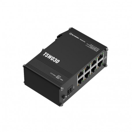 Switch: 8 x 10/100BaseT(X) , -40 kuni 75°C, DIN-liistule, 7-57 VDC