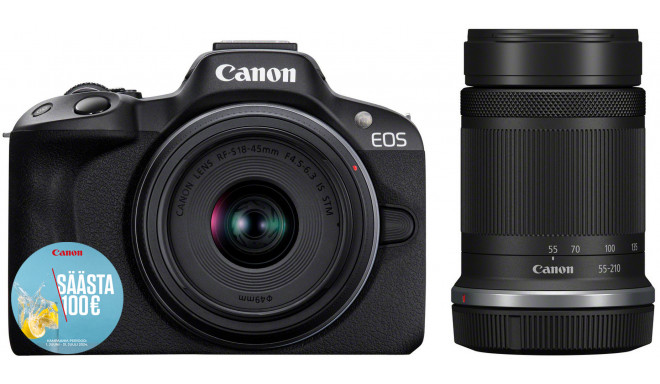 Canon EOS R50 + 18-45mm + 55-210mm, must