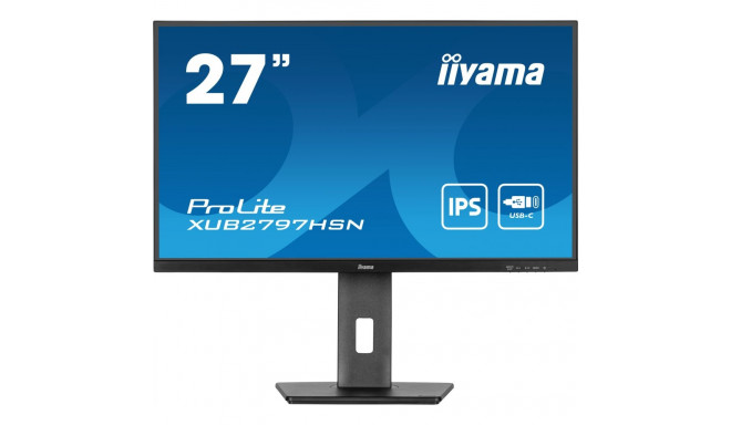 "68,5cm/27"" (1920x1080) iiyama PROLITE XUB2797HSN-B1 16:9 FHD IPS 1ms 100Hz HDMI DP USB-C RJ45 Spea