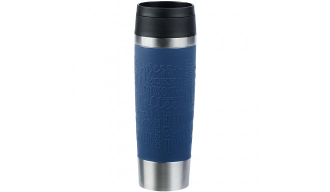 Emsa TRAVEL MUG Classic Grande thermal mug (dark blue/stainless steel, 0.5 liters)