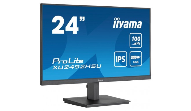 Iiyama XU2492HSU-B6 - 24 - LED monitor - black (matt), FullHD, AMD Free-Sync, IPS