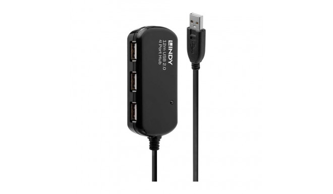 Lindy USB 2.0 active extension hub Pro 2.0 12m, USB hub