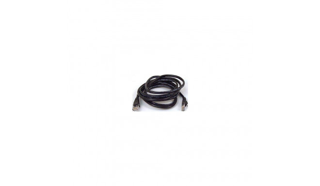 Patchkaabel RJ45-RJ45 CAT.6 U/UTP 50cm lame, must