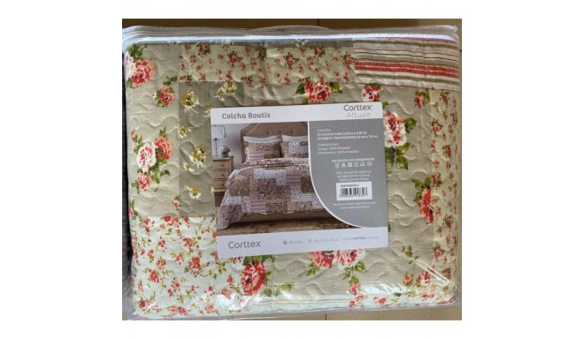 BEDSPREAD PRINTED 160X220 CM FLOWERS