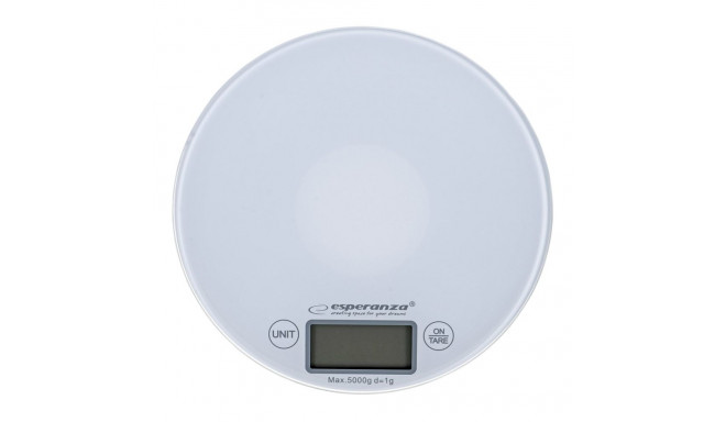 Esperanza EKS003W elektrooniline köögikaal valge ümmargune