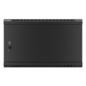 Lanberg WF01-6606-00B rack cabinet 6U Wall mounted rack Black