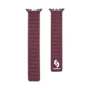 Connect Watch 38/40/41mm Fine woven twill magnetic chain strap Plum