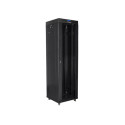 RACK CABINET 19" FREE-STANDING 42U/600X600 (FLAT PACK) WITH GLASS DOOR LCD BLACK LANBERG V2