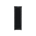 RACK CABINET 19" FREE-STANDING 47U/800X1200 (FLAT PACK) WITH GLASS DOOR LCD BLACK LANBERG V2