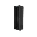 RACK CABINET 19" FREE-STANDING 42U/600X600 (FLAT PACK) WITH GLASS DOOR LCD BLACK LANBERG V2