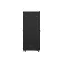 RACK CABINET 19" FREE-STANDING 47U/800X1200 (FLAT PACK) WITH GLASS DOOR LCD BLACK LANBERG V2