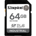 Kingston Industrial 64GB SDXC Memory Card (Black, UHS-I U3, Class 10, V30, A1)